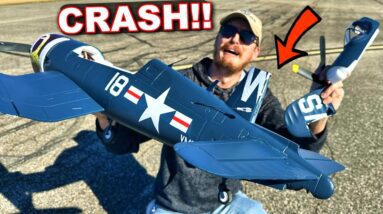 OPPS!!! I Went TOO LOW!!! - Arrows Corsair 100mm RC Airplane