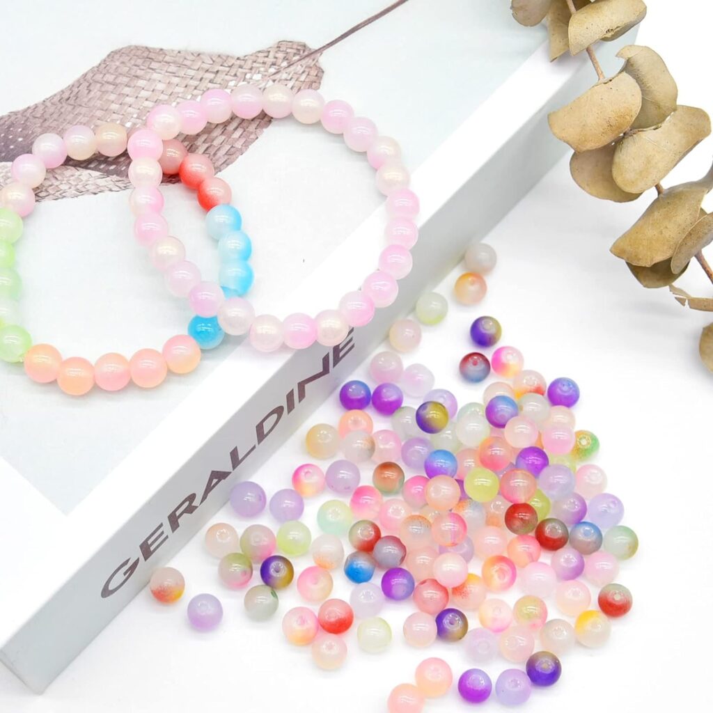 JOJANEAS 28800pcs 2mm Glass Seed Beads 24 Colors Bracelet Making Kit Tiny Beads Set,Necklace Ring Making Kits