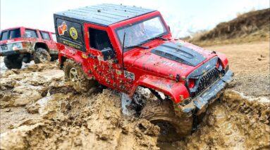 Mud Racing RC Mania: Jeep Wrangler vs Nissan Patrol vs Ford Bronco vs Land Cruiser 76