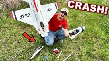 USAF Thunderbirds CRASH!!! RC Jet flight FAILURE!