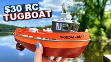 PERFECT RC Pool Boat!!! - TUGBOAT has FEATURE we have NEVER seen!!!