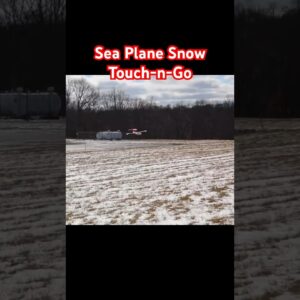 Touch and Go in the Snow with a Sea Plane!!! #rc #airplane #snow
