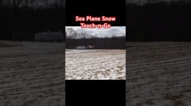 Touch and Go in the Snow with a Sea Plane!!! #rc #airplane #snow