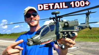 PERFECT Apache AH-64 RC Military Helicopter!!!