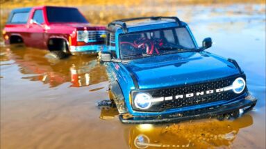 Traxxas TRX-4M vs. FMS FCX24 & FCX18: RC Mud & Water Mayhem! 💦