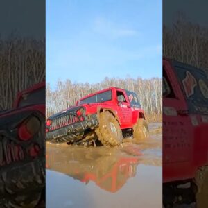 EXTREME RC Mudding! Jeep & GAZ vs. Sticky Clay! Can They Escape? #Shorts