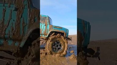 Jeep & GAZ Stuck in DEEP Clay! RC Mudding Recovery! #Shorts