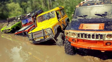 RC Cars MUD OFF Road — Land Rover Defender 90 and Hummer H2