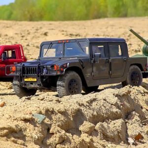 🚙💦 RC Tank Rescue! Hummer H1 & Toyota Conquer Sand & Water! (Off-Road Chaos)