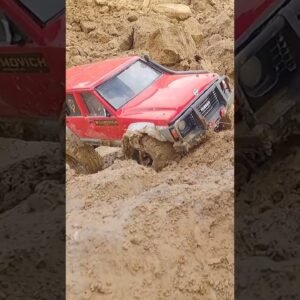 EPIC RC RESCUE! Land Rover Sinking in Mud! 😱 #Shorts