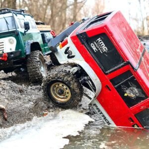 RC Nissan Patrol BREAKS Thin Ice AGAIN! 🧊 PART 2 - Extreme Winch Rescue! Off Road 4x4
