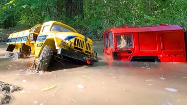 RC Trucks STUCK in Mud! π² 6x6 MAN KAT & ZIL 131 Rescue Mission! π²π¦