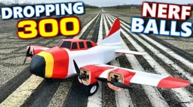 We Dropped 300 Nerf Pellets From a GIANT B-17 RC Bomber!