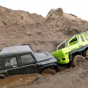 RC 6x6 UPHILL FAIL! 😱 Defender vs Mercedes G63 Mud Trap Challenge