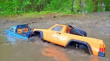 RC Cars STUCK in DEEP MUD! π± EPIC Forest Off Road RESCUE Mission! ππ¦