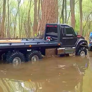 RC Trucks LOST in FLOODED FOREST! 😱 Traxxas TRX6, UAZ & Toyota   Epic Water Crossing!