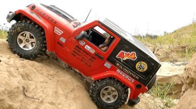 We Built a DANGEROUS RC Canyon Track! 😱 Jeep Wrangler Test Drive