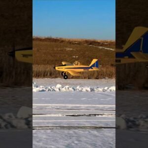 Flying an Air Tractor in the Snow! Sadly the landing gear didn’t hold up. Fun Tho! #thercsaylors