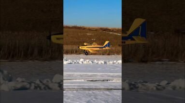 Flying an Air Tractor in the Snow! Sadly the landing gear didn’t hold up. Fun Tho! #thercsaylors