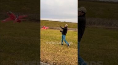 Greatest RC Jet Launch of ALL TIME Until She Laughed! #rcjet #crash #fail