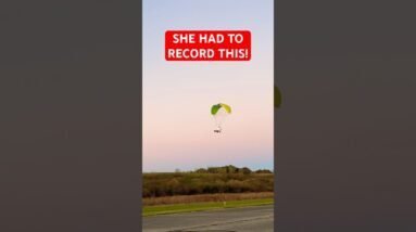 She Just HAD To Record This! Lining Up the RC Paramotor for a Perfect Touch and Go!! #thercsaylors