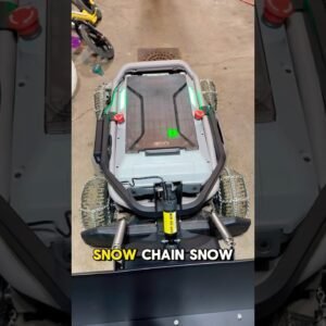 Snow Chains Hooked Up On All Four Tires, Ready To Plow Some Snow! #bringiton #mowrator