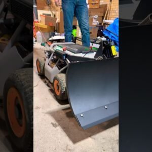 It’s almost magical, this Huge Snow Plow for my RC Mower! Ready for this Winter Snow Storm Now!