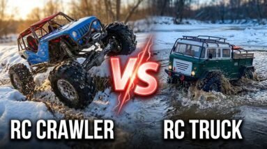 RC Cars vs First Snow! 😱 Deep River Water & Ice Drift