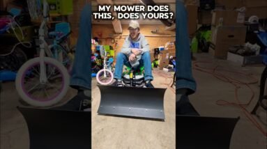 My RC Mower is now an RC Snow Plow with a Hydraulic Blade that lifts and lowers. Bonus: I Ride It!