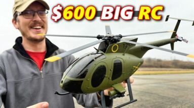Their BIGGEST RC Helicopter EVER is $600 RTF!  MD500 Little Bird Warbird