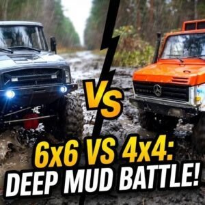 Unimog 6x6 vs 4x4! 😱 Deep Mud Battle & Push Rescue (No Winch)